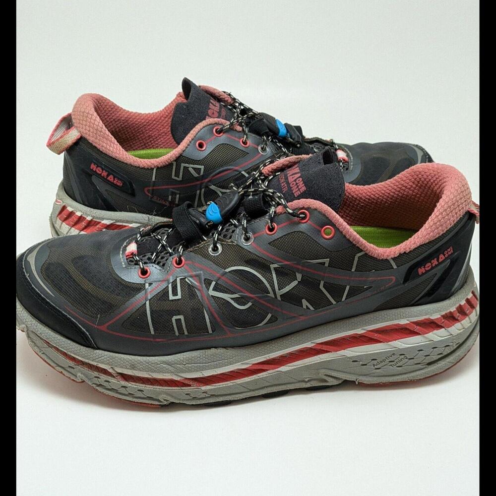 Womens Hoka One One Stinson ATR Gray Red Trail Running‎ Shoes F10014G Size 10